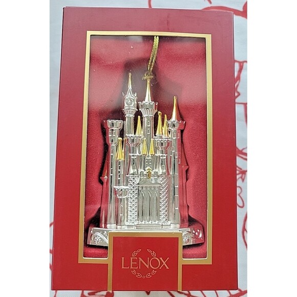 LENOX  DISNEY CASTLE SILVERPLATED ORNAMENT 2024 New In Box - Picture 1 of 4